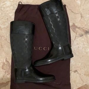 Authentic Gucci - Black Rubber Rainboots